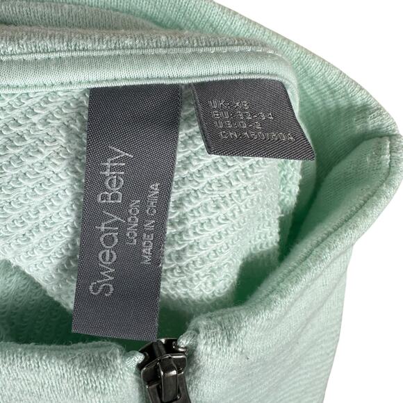 SWEATY BETTY Nestle Up Half Zip Pullover Mint Blue Women's Size XS Relaxed Fit - Picture 6 of 9